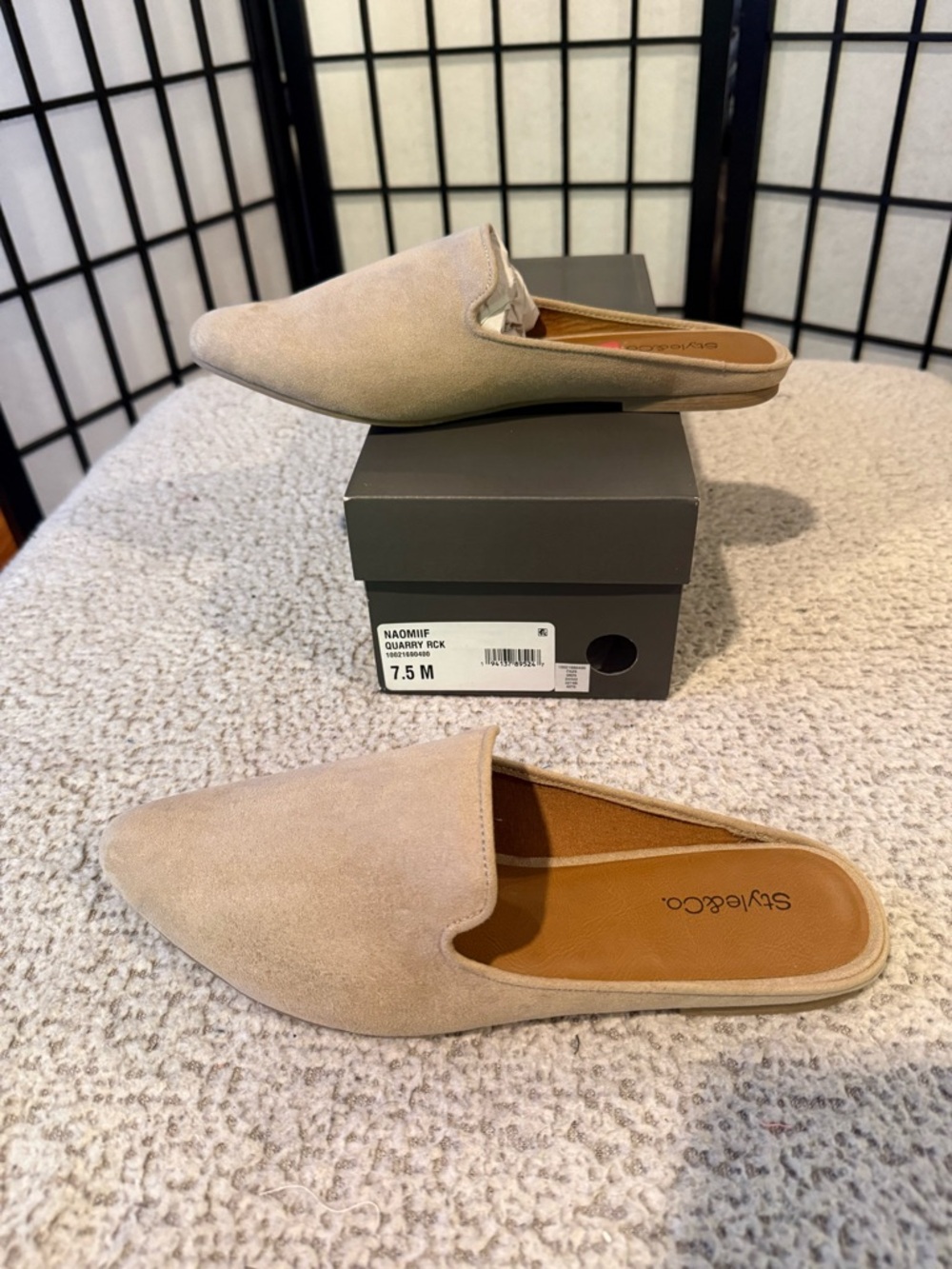 Seychelles Taupe Suede Slip-On Mules